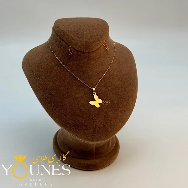 آویز پروانه تو پر طلا لیزری